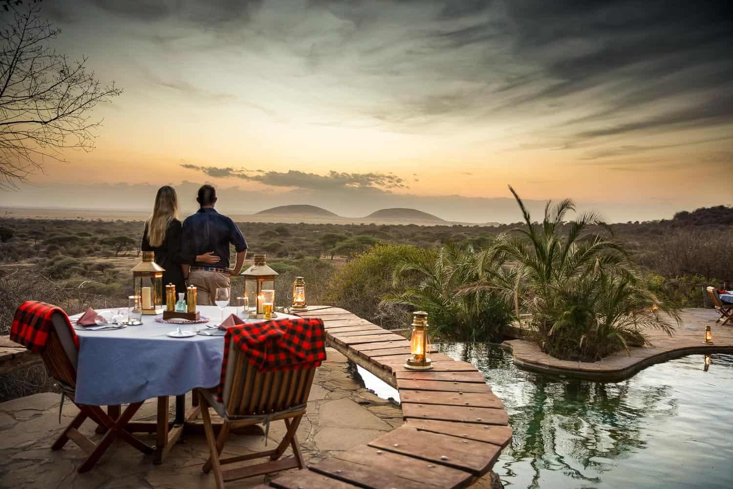 Luxury gorilla lodge scenery in Rwanda