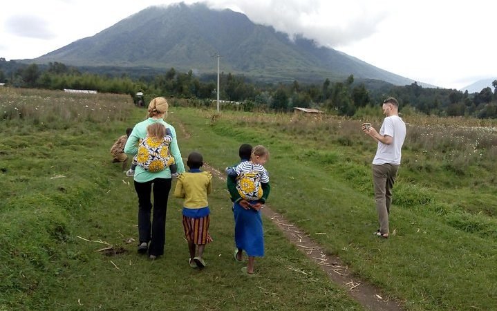 Walking with Kids in Volcanoes National Park Rwanda
