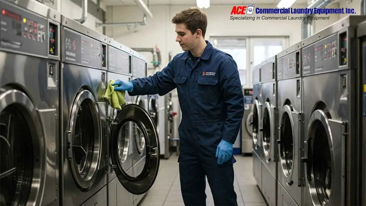 Commercial Laundry Machine Cleaning