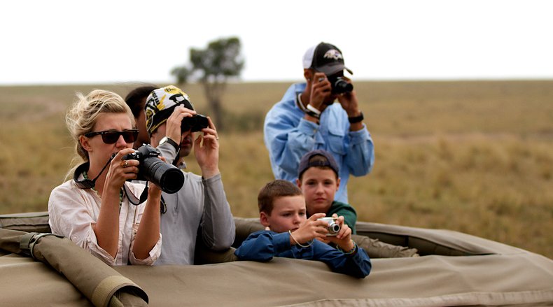 Family safari in Africa