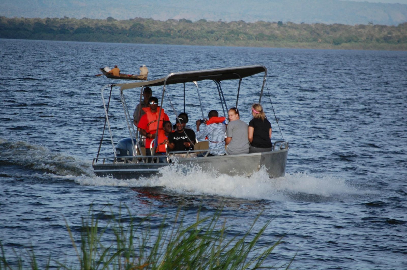 Tourists on a Boat Safari