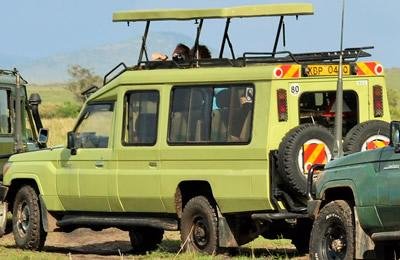 Extended safari Land Cruiser for comfortable group wildlife tours and safaris in Rwanda and East Africa